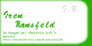 iren mansfeld business card